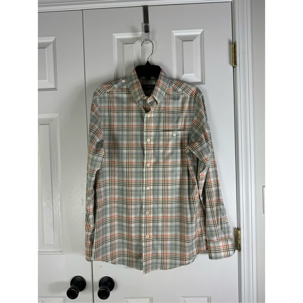 Orvis Mens Plaid Button Up Shirt Size Small